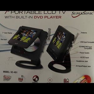 7” Portable TV w/ DVD Player